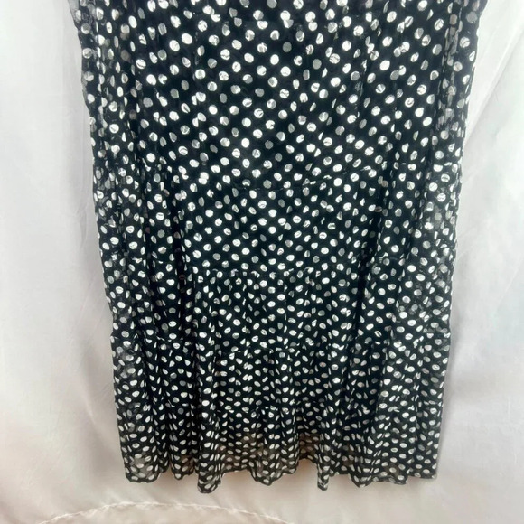 S. L. Fashions Dress Women Plus 24W Black White Polk Dot Midi Length Tier Skirt - Picture 3 of 6